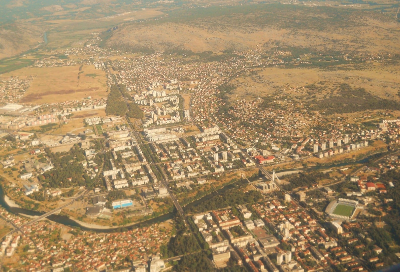 Vista aérea de Podgorica Podgorica Montenegro
