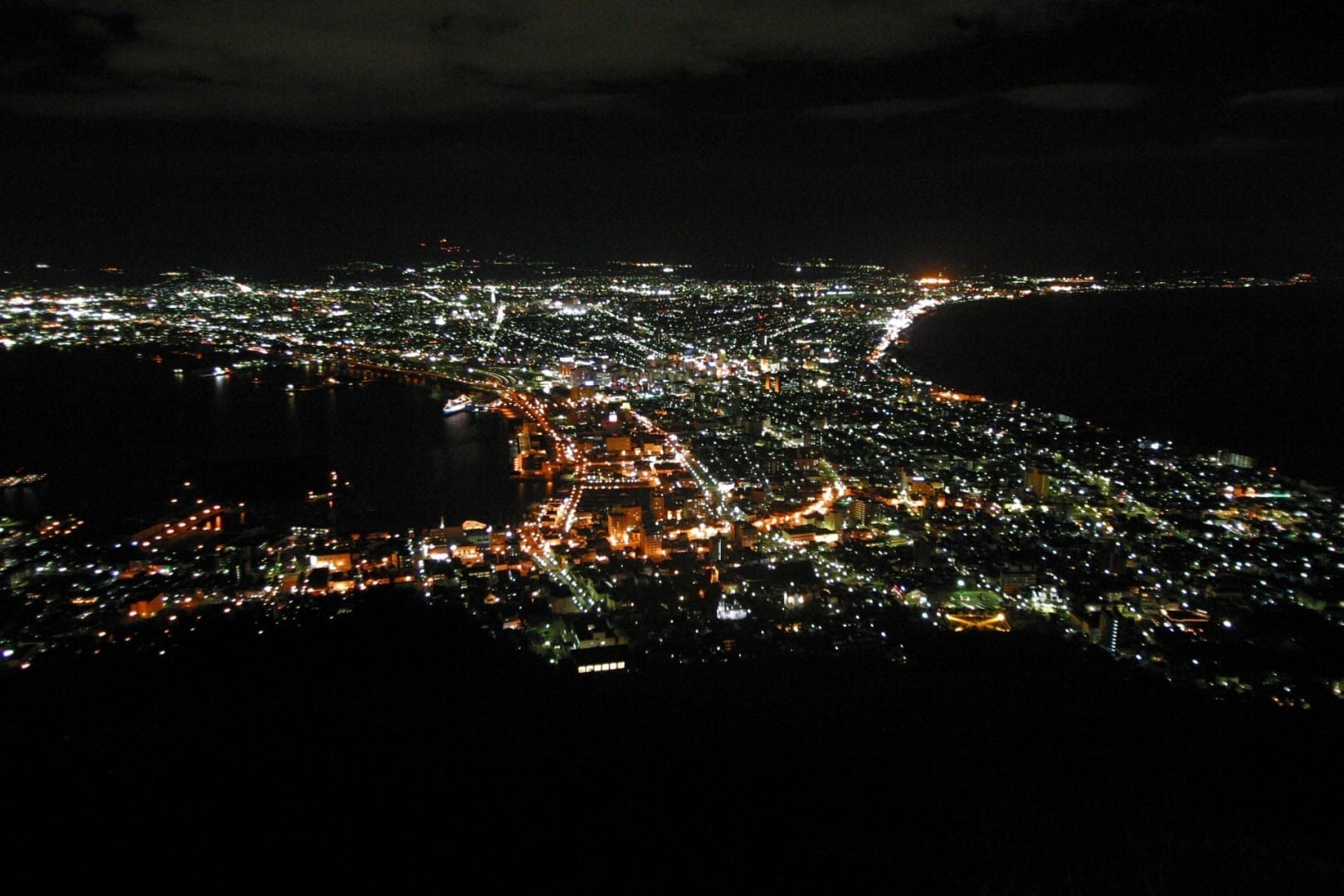 Vista desde Hakodateyama de noche Hakodate Japón