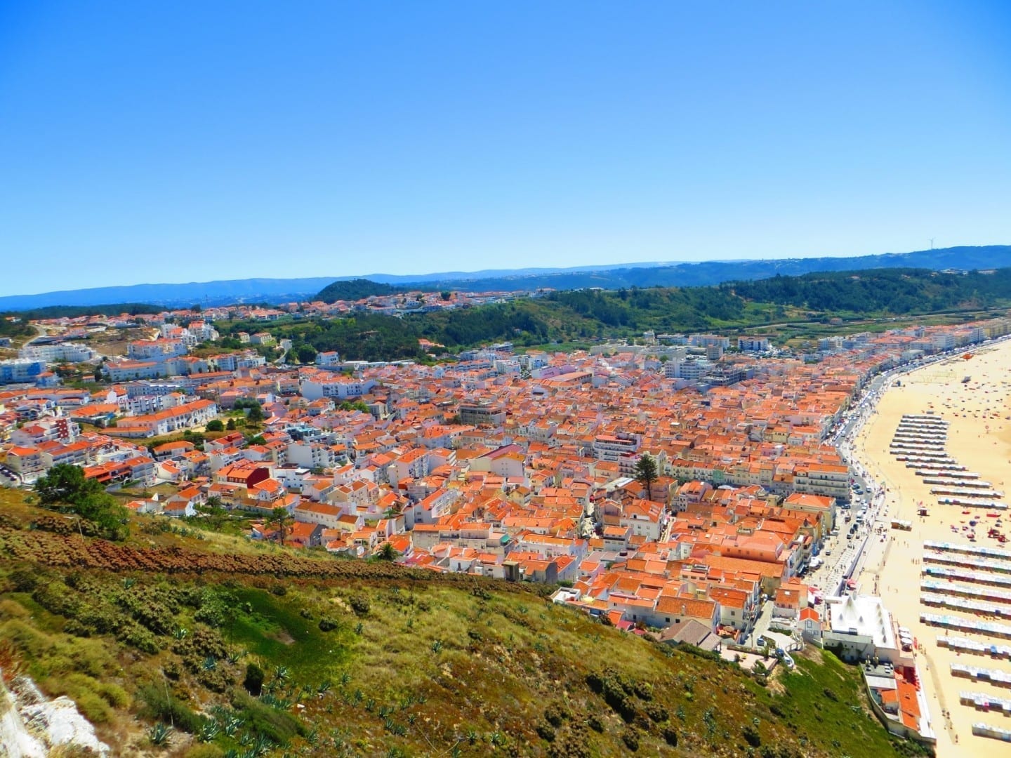 Vista panorámica del pueblo de Nazaré Nazaré Portugal