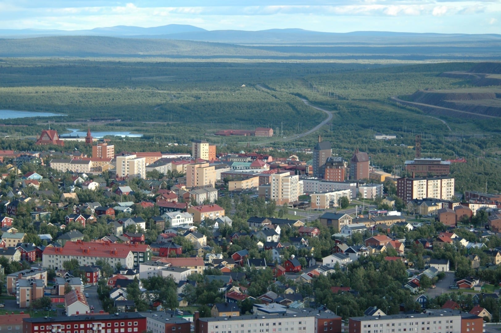 Vista sobre Kiruna Kiruna Suecia