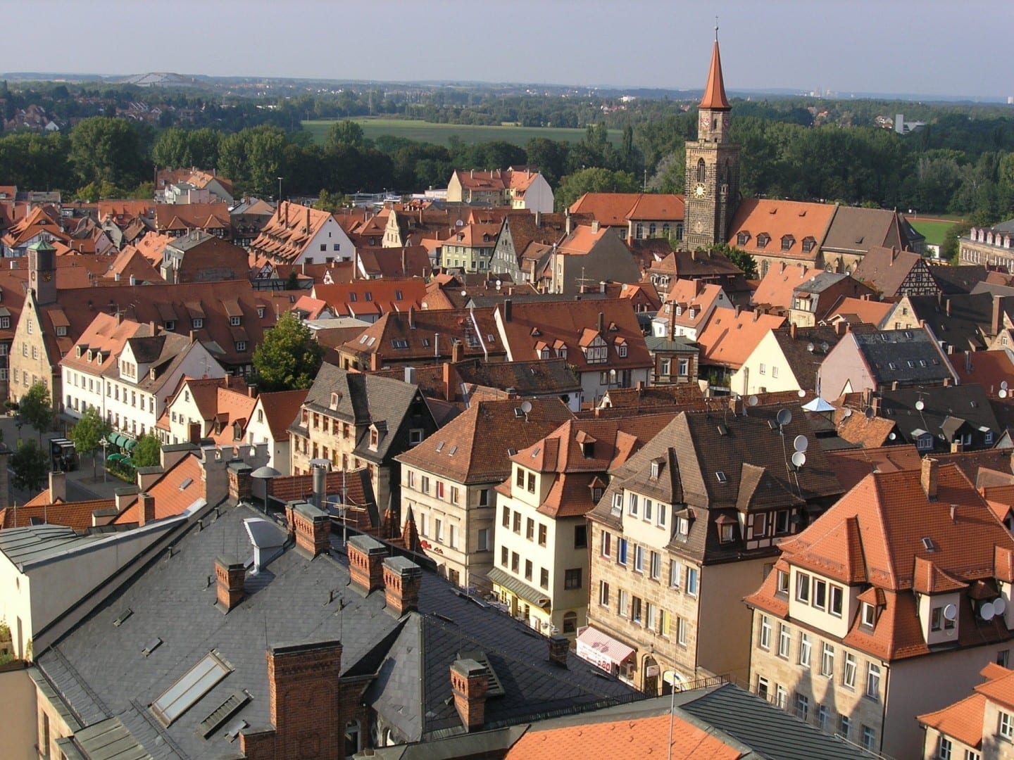 El casco antiguo de Fürth visto desde la torre del ayuntamiento Fürth Alemania