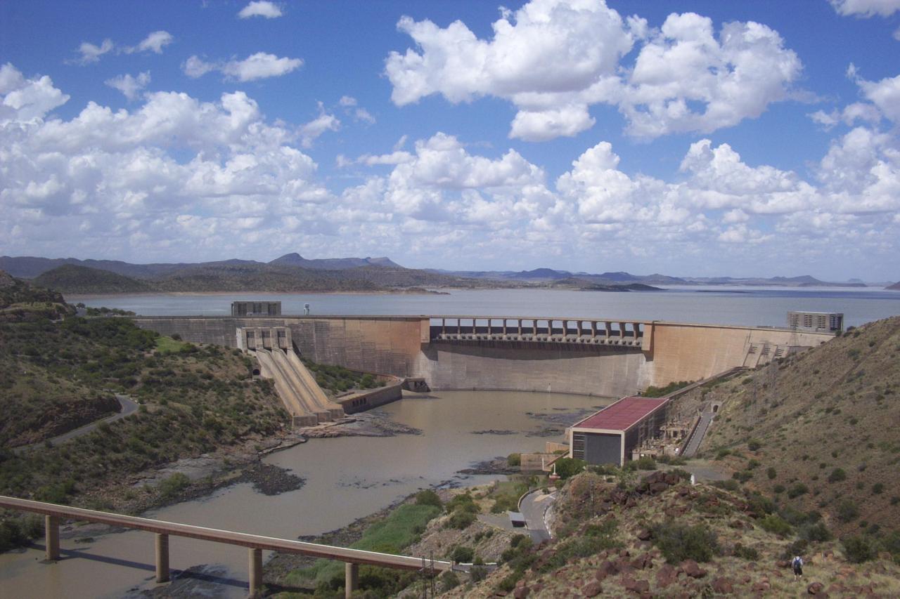 El muro de la presa Gariep Dam República de Sudáfrica