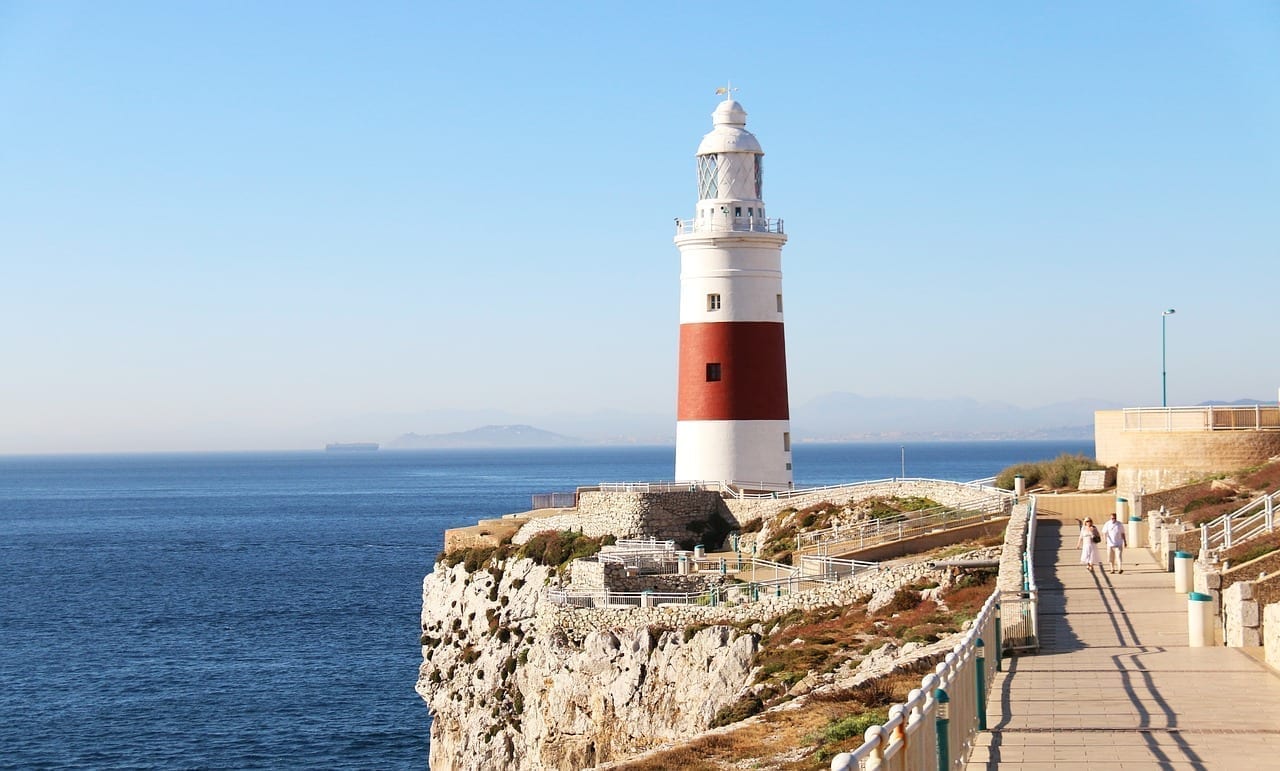 Gibraltar Faro Faro Del Punto De Europa España