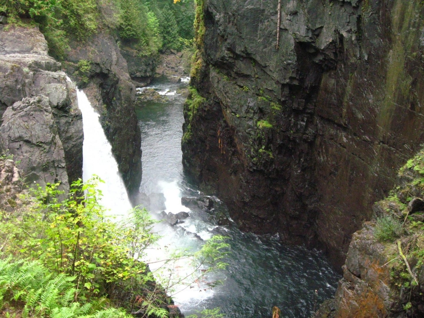 Las cataratas del Parque Provincial de Elk Falls Campbell River Canadá