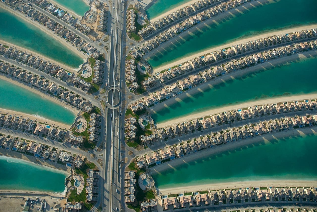 Palm Jumeirah desde arriba Jumeirah Beach Emiratos Árabes Unidos