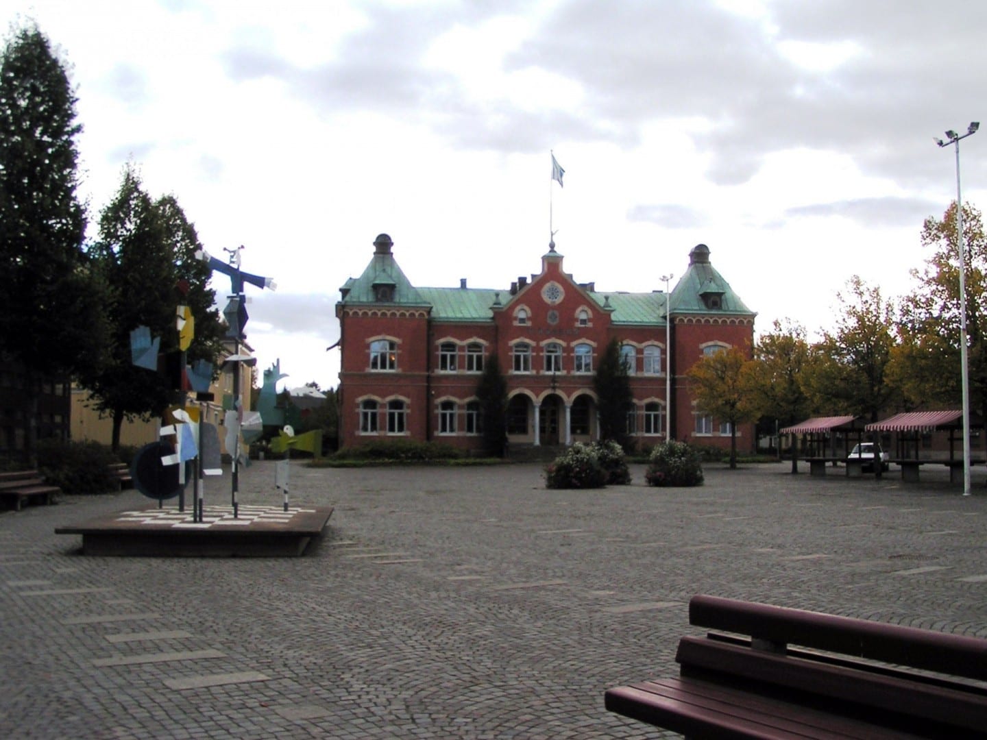 Plaza de la ciudad de Värnamo. Varnamo Suecia