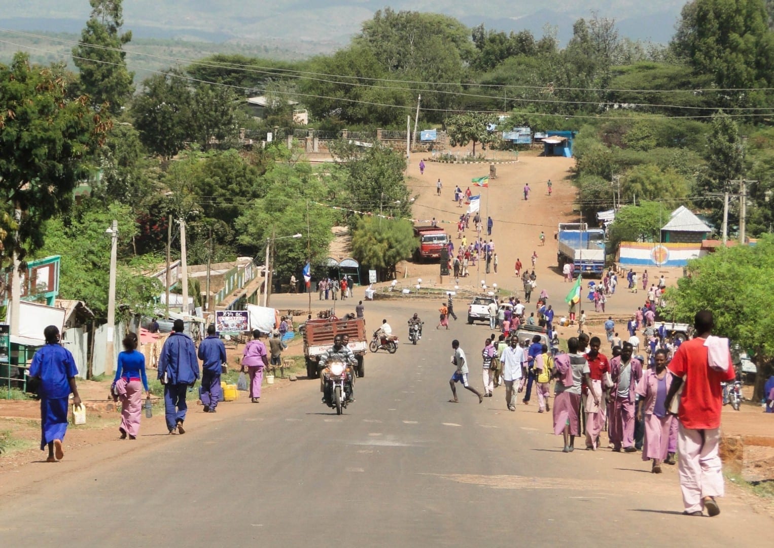 Vista de la calle Konso Etiopía