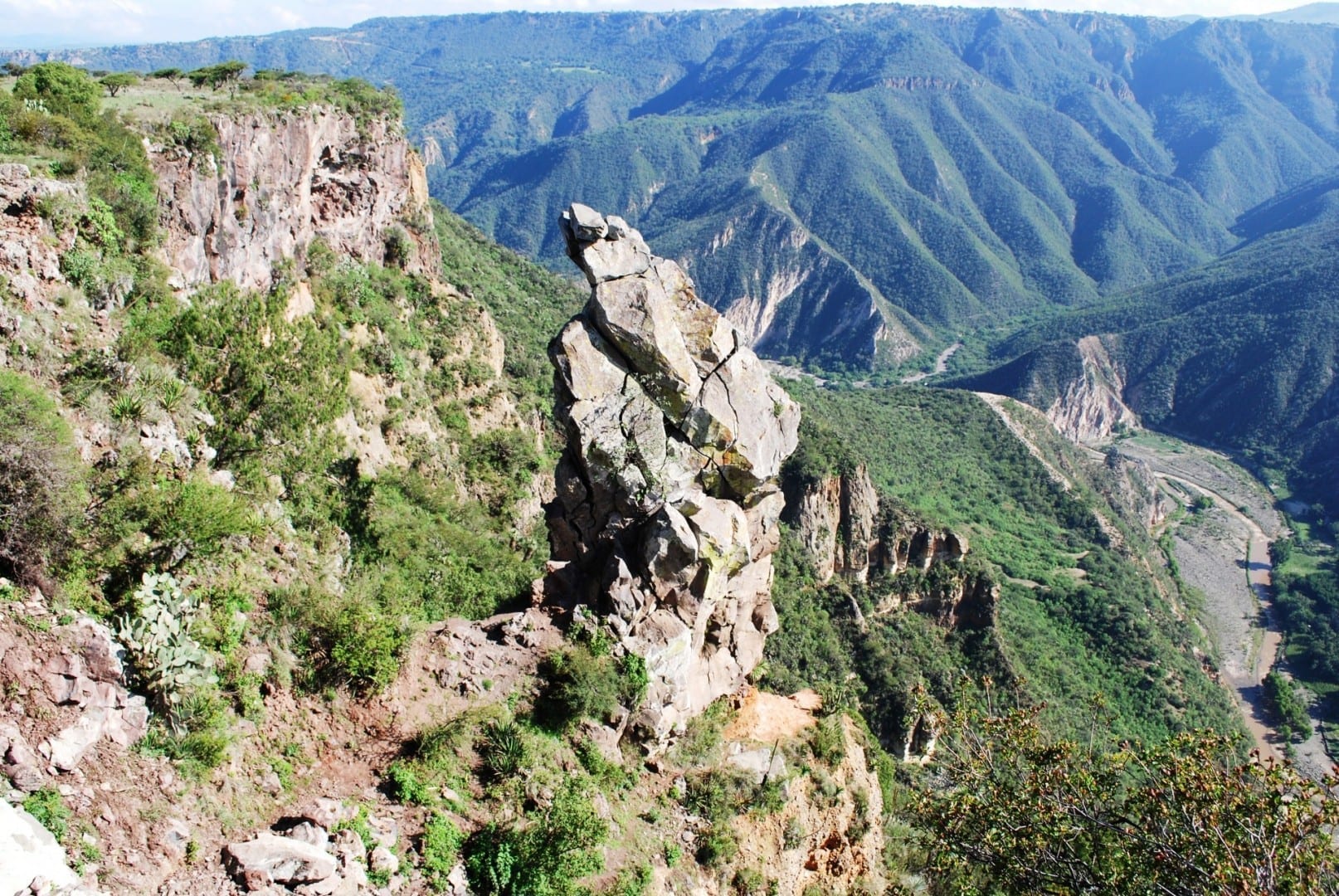 Vista de la Peña del Aire Huasca de Ocampo México